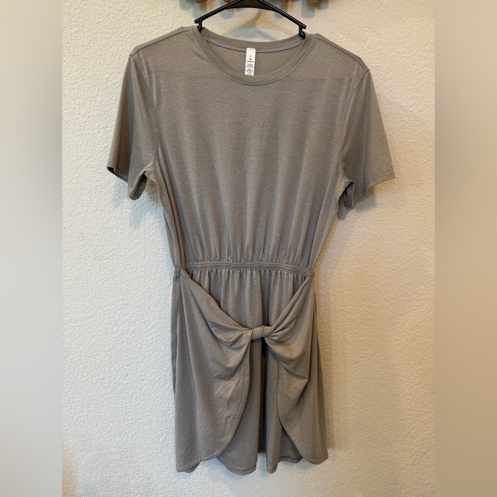 Lululemon Athletica Gray Knot-Front Mini Dress - Picture 3 of 4